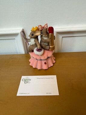 Charming Tails Pink 'Being Sisters Is A Beautiful Thing' Figurine